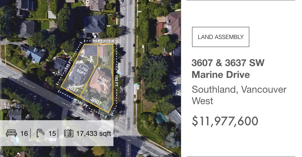 3607 & 3637 SW Marine Drive, Southland, Vancouver West (listed)