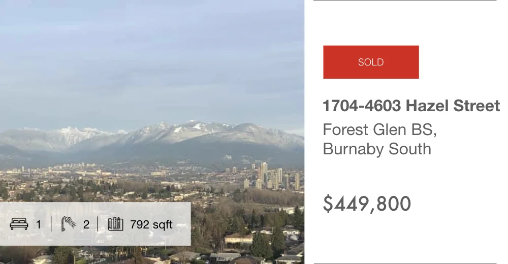 1704-4603 Hazel Street, Forest Glen, Burnaby South (sold)