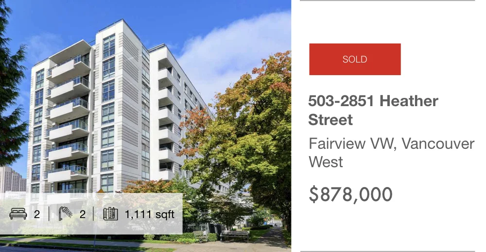 503-2851 Heather Street, Fairview, Vancouver West (sold)
